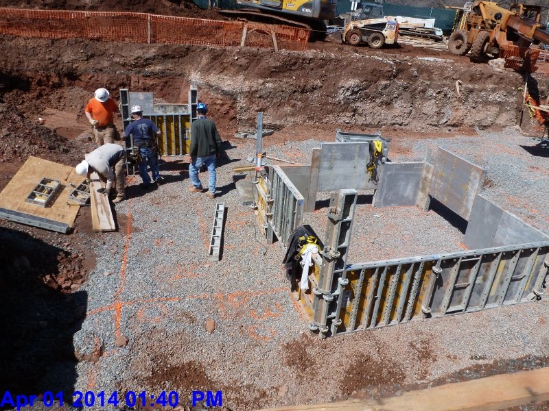 Started the Footings layout at Elev.7- Stair -4,5 Facing North-East (800x600)